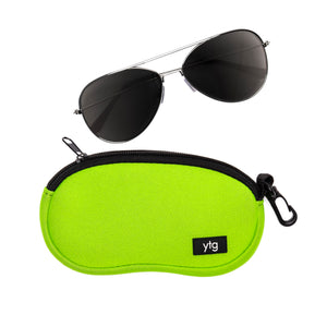 Neoprene Eyeglass / Sunglass Case Green